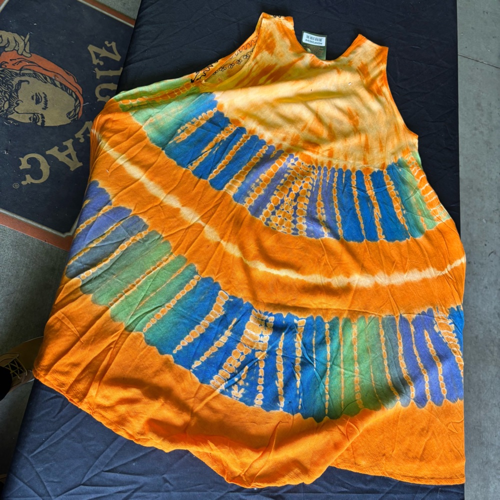 Tie-Dye Sleeveless Boho Dress – Flowy & Vibrant - Picture 7 of 9